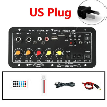 Bluetooth Audio Amplifier Board 30-120W with Dual Mic Support