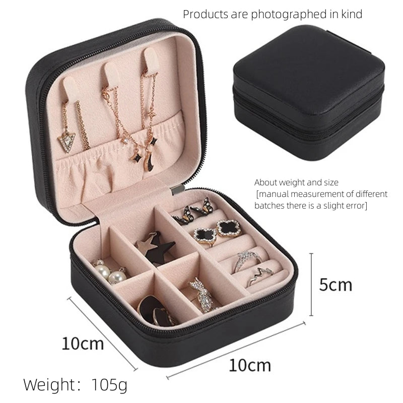 Single Layer Travel Leather Jewelry Box