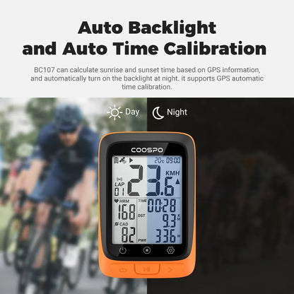 COOSPO BC107 Wireless GPS Bike Computer - Speedometer & Odometer