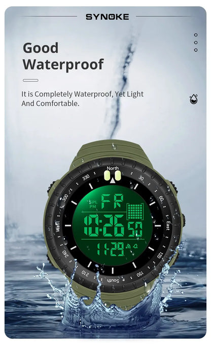 SYNOKE Men's Outdoor Waterproof Shock Resistant Digital Watch