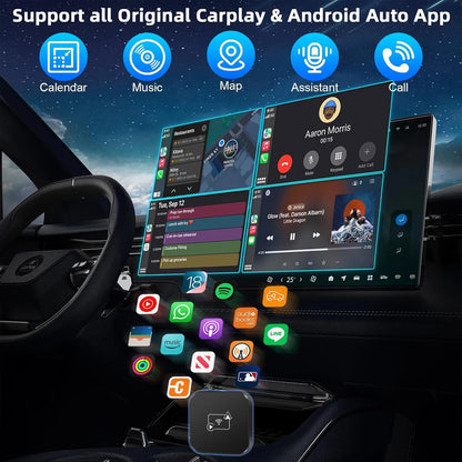 Wireless CarPlay & Android Auto Adapter for Toyota, Mazda, Nissan