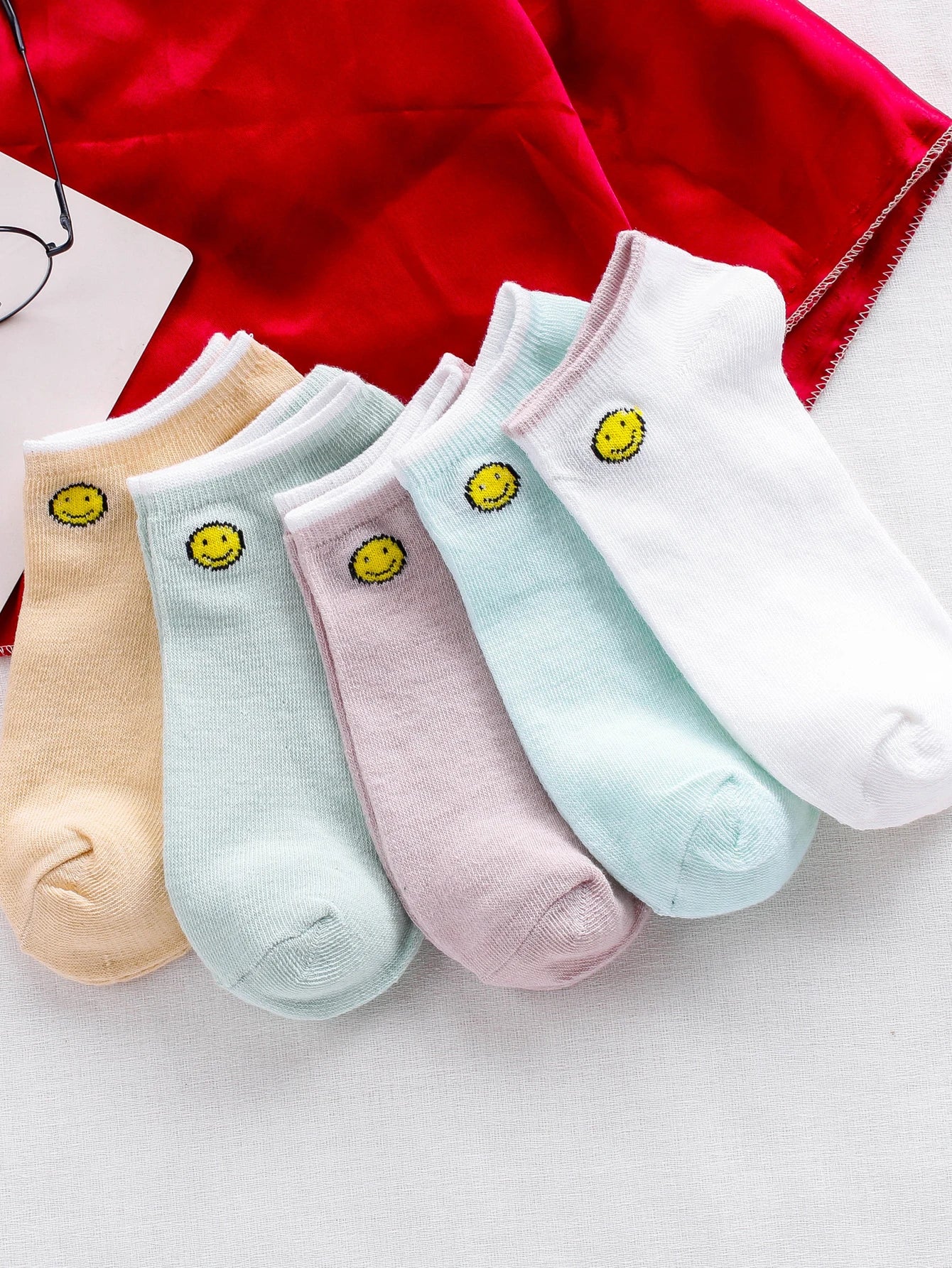 5 Pairs Cute Teddy Bear Ankle Socks for Women