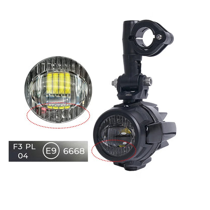 40W LED Auxiliary Fog Lights for BMW Motorcycles - 2 Pcs