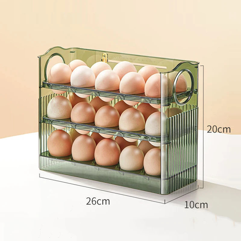 Egg Storage Box - Refrigerator Organizer for Fresh Eggs