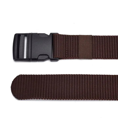 Men's High Quality Canvas Tactical Belt with Plastic Buckle