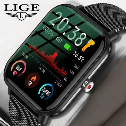 LIGE 2024 Women's Touch Screen Fitness Smart Watch