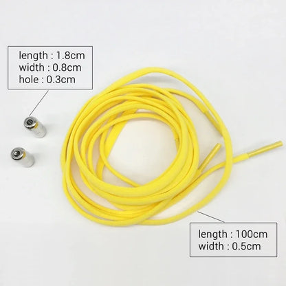 100cm Elastic No Tie Shoelaces with Metal Lock for Sneakers