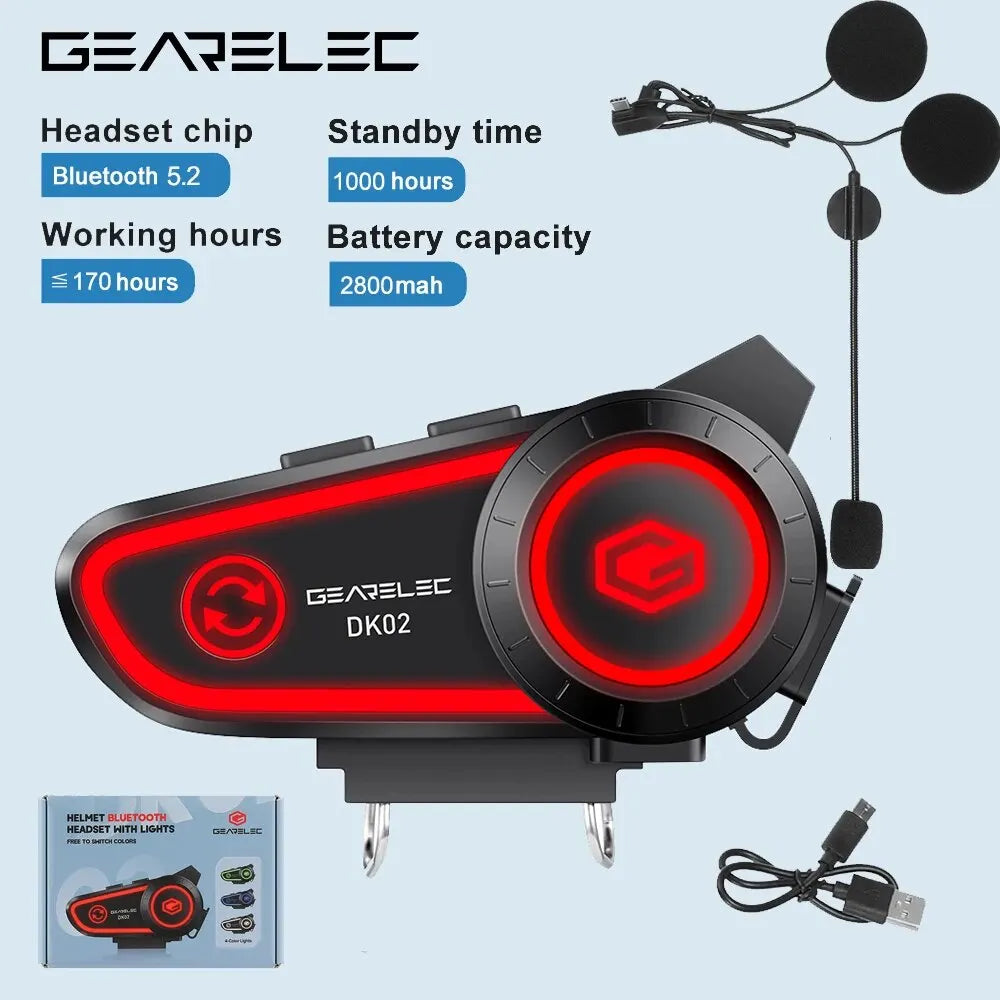 GEARELEC DK02 Bluetooth Motorcycle Helmet Headset