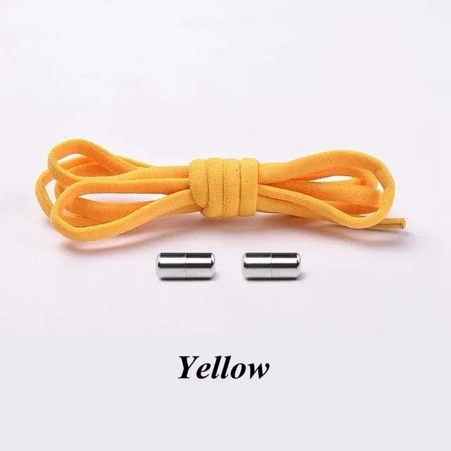 100cm Elastic No Tie Shoelaces with Metal Lock for Sneakers