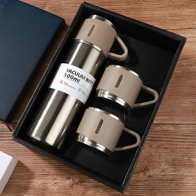 500ML 304 Stainless Steel Vacuum Thermos Gift Set