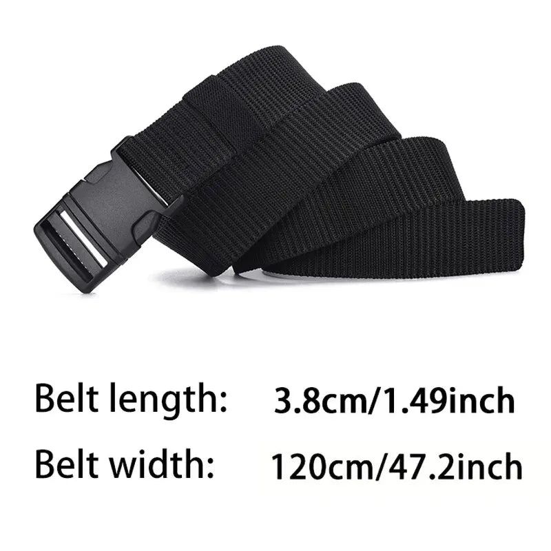 Men's High Quality Canvas Tactical Belt with Plastic Buckle