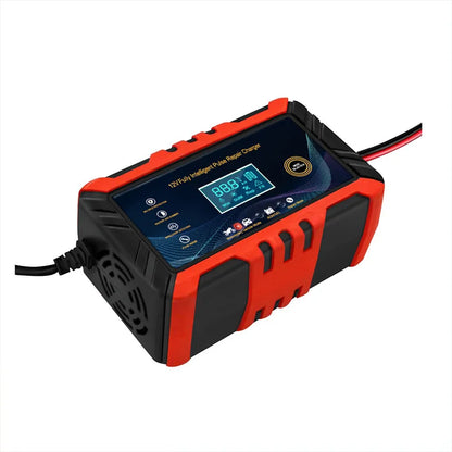 Intelligent Pulse Car Battery Charger with LCD Display