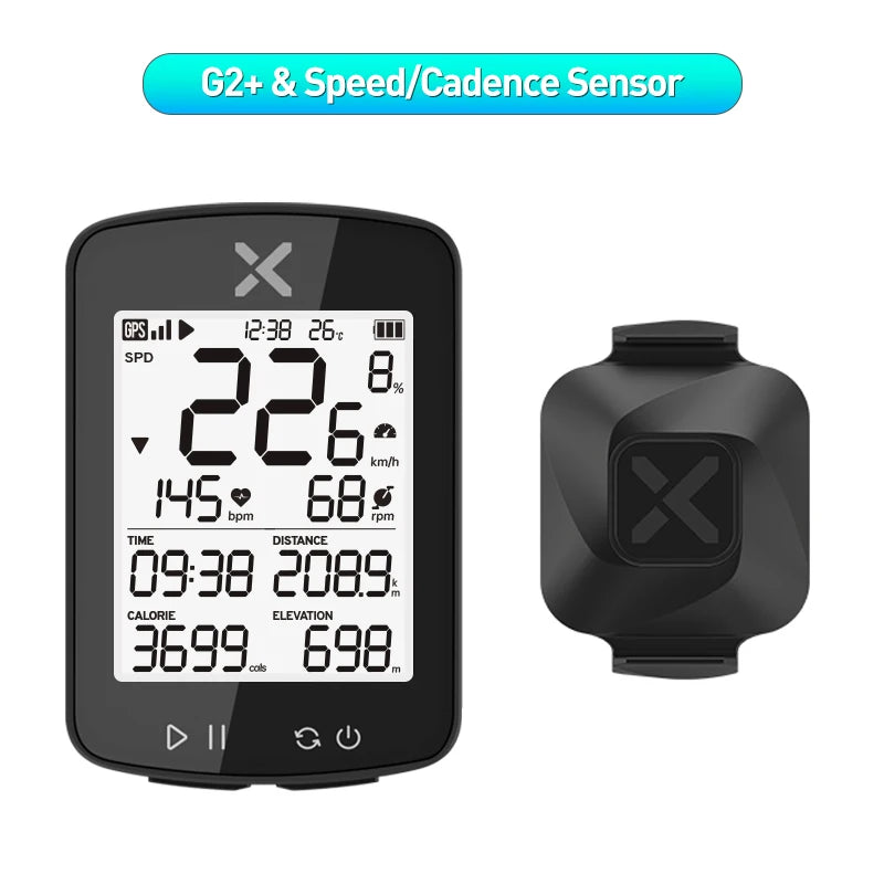 XOSS G2 GPS Bike Computer - Wireless Cycling Speedometer