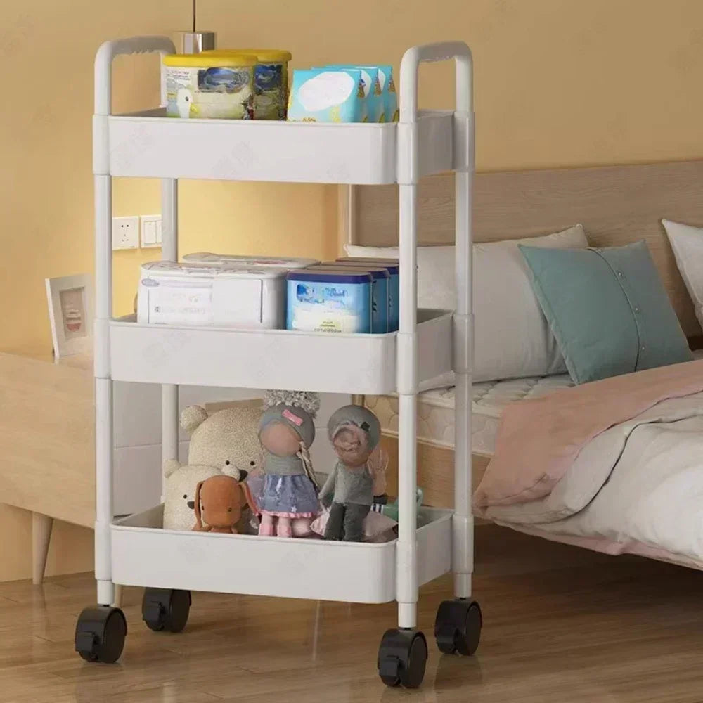 Movable Multi-Function Storage Rack with Wheels