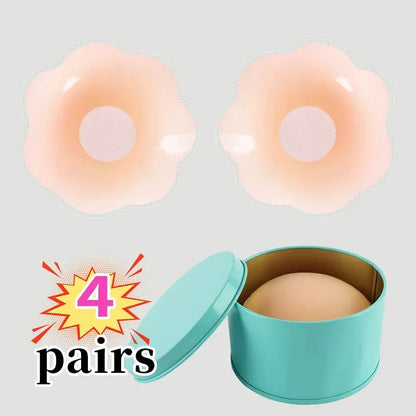 4 Pairs Anti Glare Silicone Breast Patches - Invisible Care