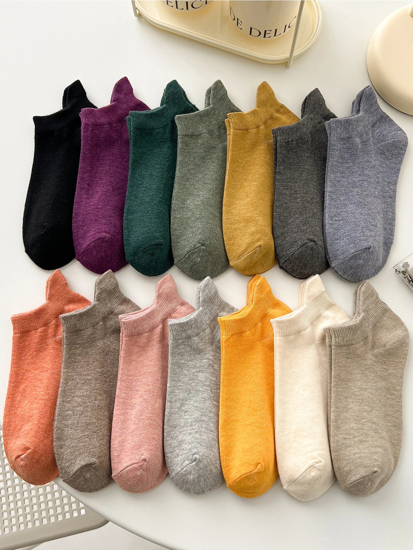 5 Pairs Cute Teddy Bear Ankle Socks for Women