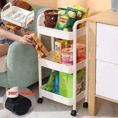 Movable Multi-Function Storage Rack with Wheels