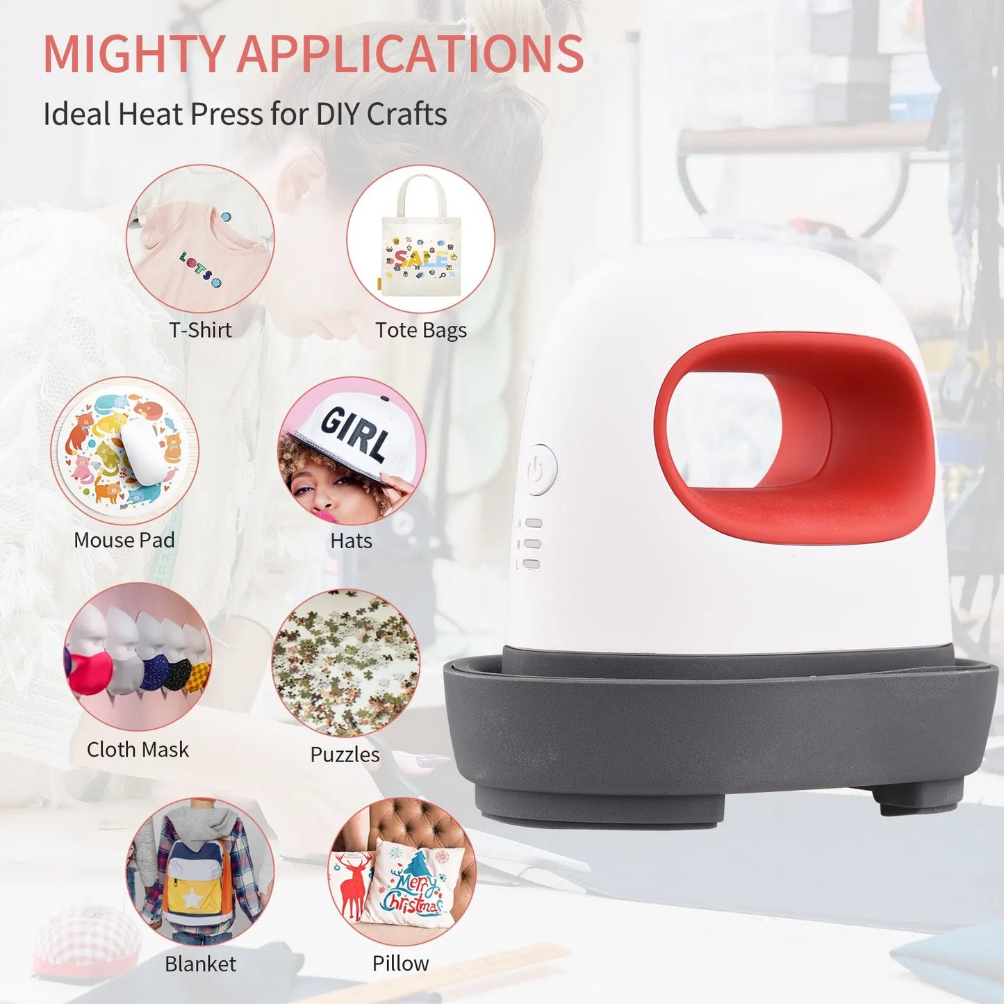 2023 Portable Mini Iron Heat Press Machine for DIY