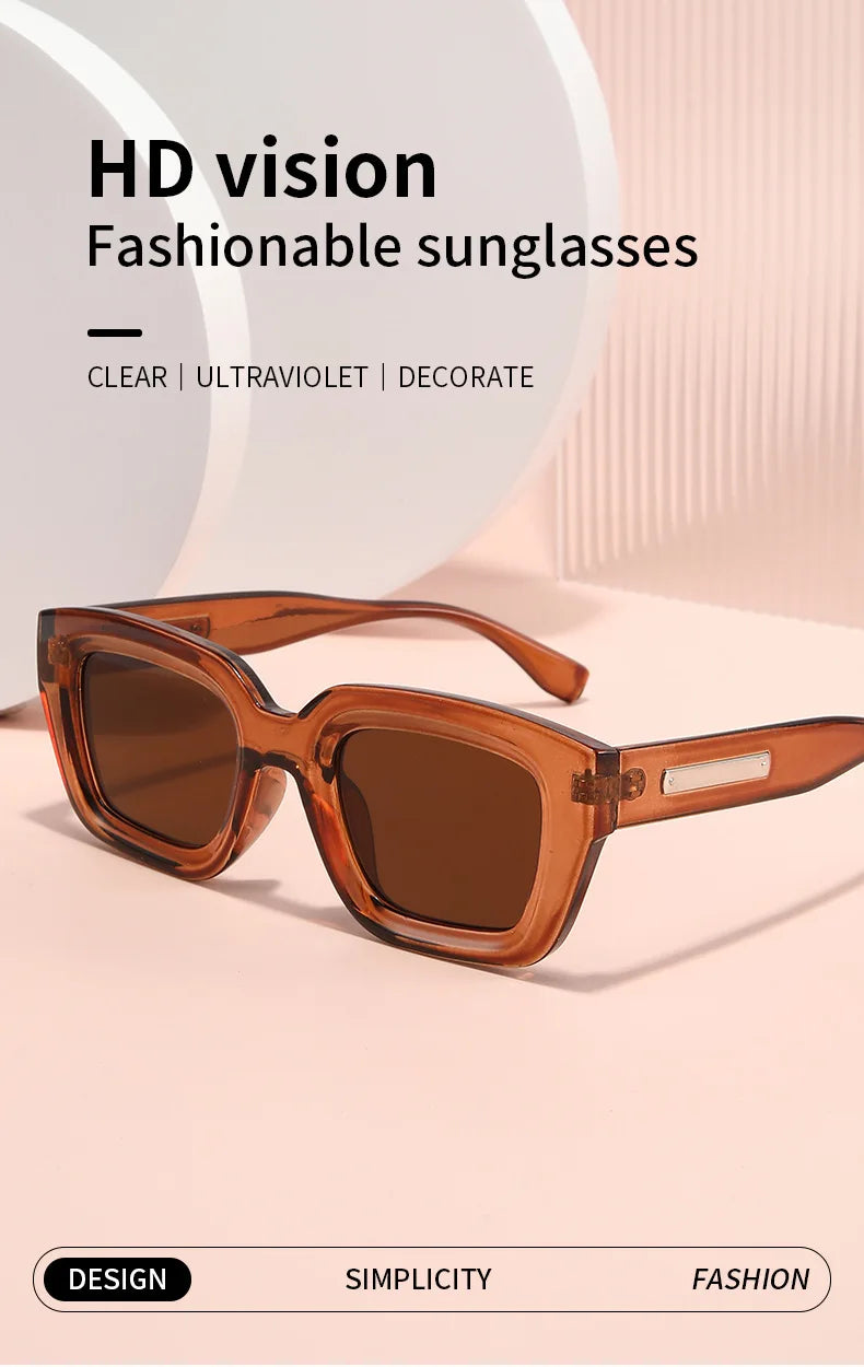 Unisex Retro Square Fashion Sunglasses for Outdoor Activities