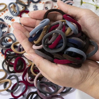 Colorful Thick Nylon Elastic Hair Ties for Girls