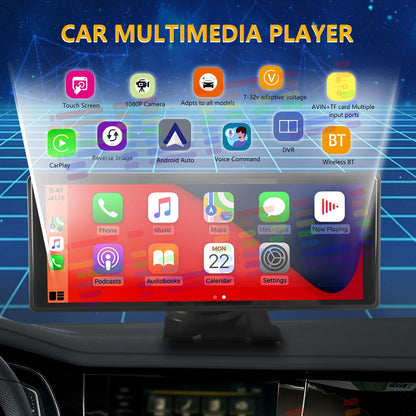 10.26" Touchscreen Wireless Car Stereo with Apple Carplay & Android Auto