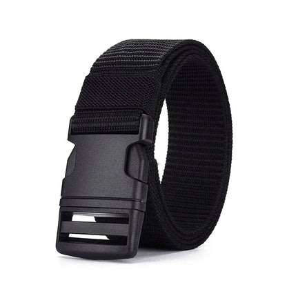 Men's High Quality Canvas Tactical Belt with Plastic Buckle