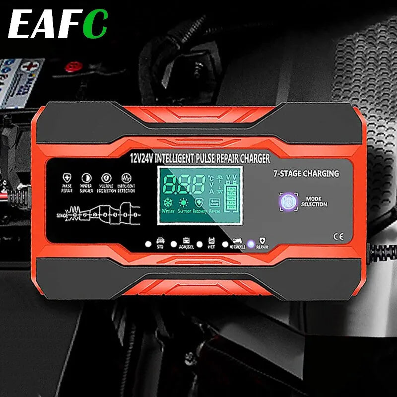 12V-24V Full Automatic Car Battery Charger with Digital Display