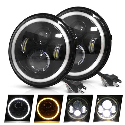 7" LED Headlights for Jeep Wrangler JK TJ Suzuki Samurai Off-Road