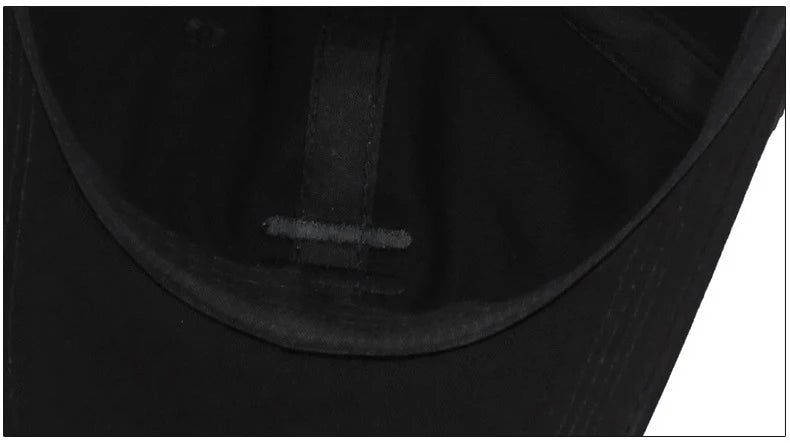 Three Horizontal Lines Embroidery Baseball Cap