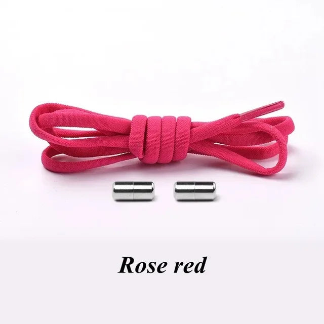 100cm Elastic No Tie Shoelaces with Metal Lock for Sneakers