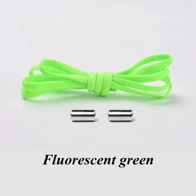 100cm Elastic No Tie Shoelaces with Metal Lock for Sneakers