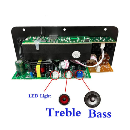 Bluetooth Audio Amplifier Board 30-120W with Dual Mic Support