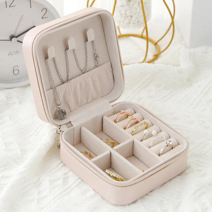 Single Layer Travel Leather Jewelry Box